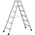ZARGES Profi-Stufenleiter, eloxiert beidseitig begehbar 2 x 6 Stufen