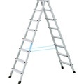 Zarges, ZARGES Profi-Stufenleiter, eloxiert beidseitig begehbar 2 x 8 Stufen