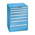 Lista Schubladenschrank, 7 Schubladen BxTxH 717 x 725 x 850 mm, Tragkraft 75 kg lichtblau