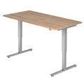 UPLINER - Schreibtisch, elektrisch höhenverstellbar BxT 1800 x 800 mm Dekor Nussbaum