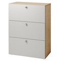eurokraft pro ANNY - Hängeregistraturschrank, HxBxT 1100 x 800 x 420 mm, Nussbaum-Dekor / alusilber