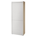 office akktiv ANNY - Rollladenschrank 5 Fachböden Ahorn-Dekor / alusilber