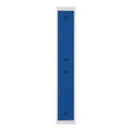 Wolf Stahlspind, zerlegt 2 Abteile, Höhe 840 mm, Breite 300 mm, 1 Kleiderstange Anbauelement, lichtgrau / enzianblau