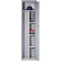QUIPO Stahlschrank 1 Hutboden, 3 Fachböden lichtgrau, Anbauelement