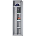 QUIPO Stahlschrank 1 Hutboden, 3 Fachböden lichtgrau, Grundelement