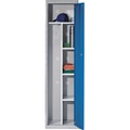 QUIPO Stahlschrank 1 Hutboden, 3 Fachböden lichtgrau / lichtblau, Anbauelement