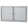 BISLEY Euro-Rollladenschrank Breite 1200 mm, 1 Fachboden lichtgrau