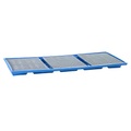 Regalwanne aus Polyethylen Einhängewanne LxH 2680 x 180 mm, Stahlgitterrost