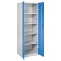 Wolf Stahlschrank Breite 600 mm, 4 Böden Türen lichtblau