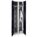 Wolf Stahlschrank Breite 600 mm, 2 Garderoben Türen tiefschwarz