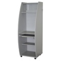 office akktiv Computerschrank mit Kunststoffrollladen, mobil Basic Variante, HxBxT 1785 x 600 x 630 mm 2 Fachböden BxT 560 x 300 mm