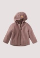 Baby Wollfleece Jacke aus Bio-Merinowolle - lila Grösse62/68