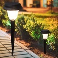 Gartenlampe mit Erdspiess, 4 Stück, 16 x 16 x 45 cm