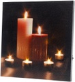 infactory LED-Leinwandbild mit romantischem Kerzenflackern "Modern Times"