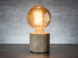 Lunartec Dekorative Beton-Tischleuchte für E27-Lampen, bis 40 Watt, grau
