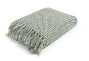 Magma Heimtex Wohndecke »Waffle«, mit langen Fransen