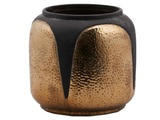 undefined, Gold-Schwarz Gehämmert H: 21 cm