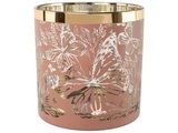 Windlicht Butterflies Braun, mit Goldrand H: 15 cm