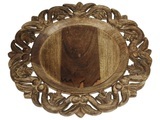 Tablett Ornament Mangoholz H: 3 cm