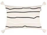 SCHÖNER WOHNEN, Schöner Wohnen Kissenhülle 38/58 cm , SW-Boho 70913-030-38-58 , Weiss, Hellgrau, Sandfarben, Greige , Textil , Streifen , 38 cm , hochwertige Qualität , 003021126101