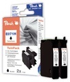 Peach Doppelpack schwarz kompatibel zu Epson T0711H, C13T07114H10