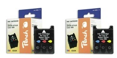 Peach Doppelpack Tintenpatronen color kompatibel zu Epson T020