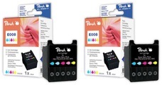 Peach Doppelpack Tintenpatronen color kompatibel zu Epson T008