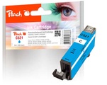 Peach Tintenpatrone cyan kompatibel zu Canon CLI 521c