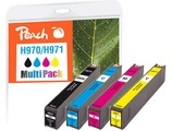 Peach Spar Pack Tintenpatronen kompatibel zu HP No. 970, No. 971