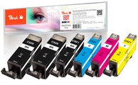 Peach Spar Pack Plus Tintenpatronen kompatibel zu Canon PGI-520*2, CLI-521, 2934B007
