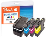 Peach Spar Pack Tintenpatronen kompatibel zu Brother LC-129XL, LC-125XL