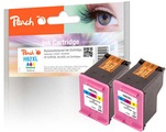Peach Doppelpack Druckköpfe color kompatibel zu HP No. 62XL, C2P07AE