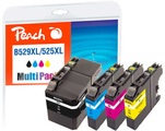 Peach Spar Pack Tintenpatronen kompatibel zu Brother LC-529, LC-525XL