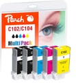 Peach Spar Pack Tintenpatronen kompatibel zu PFI-102, PFI-104M
