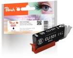 Peach, Peach C531 BK Druckerpatrone bk ersetzt Canon CLI-531BK, 6118C001 für z.B. Canon Pixma TS 8750, Canon Pixma TS 8751, Canon Pixma TS 8700