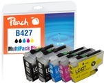 Peach B427 Spar Plus Pack Druckerpatronen (2*bk, c/m/y) ersetzt Brother LC-427 für z.B. Brother HLJ 6010 DW, Brother MFCJ 5955 DW, Brother MFCJ 6950