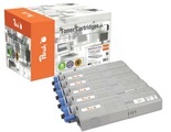 Peach Spar Pack Plus Tonermodule kompatibel zu OKI 46490404*2, 46590403, 46490402, 46490401