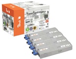 Peach Spar Pack Tonermodule kompatibel zu OKI 46490608, 46490607, 46490606, 46490605