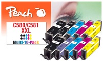 Peach 10er-Pack Tintenpatronen, kompatibel zu PGI-580XXL, CLI-581XXL