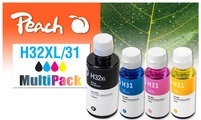 Peach Spar Pack Tintenpatronen kompatibel zu 32XL/31, 1VV24AE, 1VU26AE, 1VU27AE, 1VU28AE