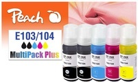 Peach Spar Pack Plus Tintenpatronen, kompatibel zu 104, T00P1*2, T00P2, T00P3, T00P4