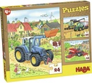 HABA Puzzle 24 Teile Traktor & Co.