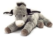 Hermann Teddy Kuscheltier ESEL (50cm) liegend in grau