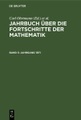 Jahrbuch über die Fortschritte der Mathematik / Jahrgang 1871