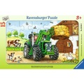 RAVENSBURGER Puzzle 15 Teile Traktor auf dem Bauernhof