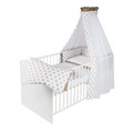 Schardt, Schardt Komplettbett Classic White Big Stars beige - weiß - Gr.70x140 cm
