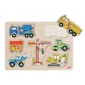goki Steckpuzzle BAUFAHRZEUGE 7-teilig in bunt