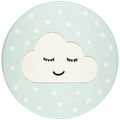 LIVONE Spiel- und Kinderteppich Kids Love Rugs Smiley Cloud, mint/weiss, 160 cm