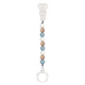 undefined, Nattou - Silikon Nuggikette blau, weiss, beige