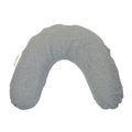 THERALINE Bezug für Nackenkissen mittel 100 x 21 cm Melange mittelgrau Bambus Kollektion